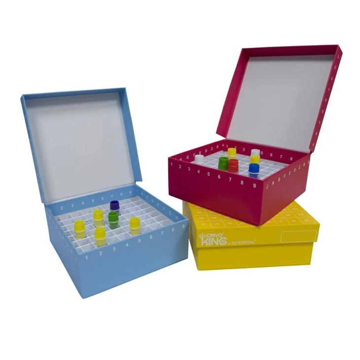 ID-Color™ Cardboard 81/100-well Freezer Boxes