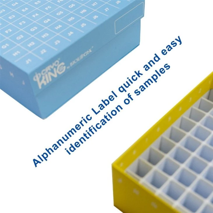 ID-Color™ Cardboard 81/100-well Freezer Boxes