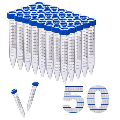 15 ml Zentrifugenröhrchen - Stopfendichtung - Rack Pack